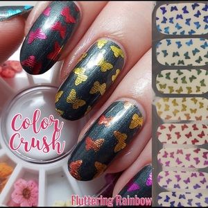 Color Crush Fluttering Rainbow Nail Polish strips